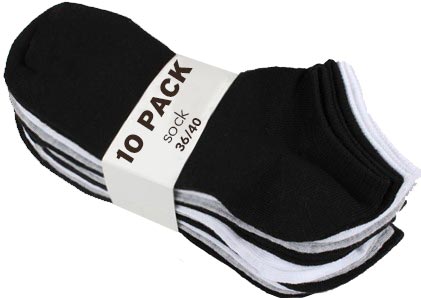 TUNN ANKEL STRUMPA I MIXADE FÄRGER 10-PACK