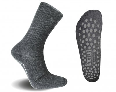 Doktorn rekommenderar antihalkstrumpa med extra lös resår