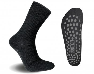 Doktorn rekommenderer antihalkstrumpa med extra lös resår